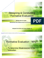 Designing and Conducting Formative Evaluation