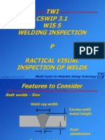 TWI CSWIP 3.1 Wis 5 Welding Inspection P Ractical Visual Inspection of Welds