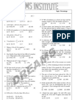 Percentage Practice Questions