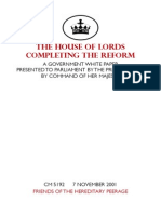 House of Lords, Completing The Reform