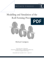 Modelling and Simulation of The Roll Forming Process: Licentiatethesis