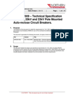 Technical Specification For 11kV, 20kV and 33kV Pole Mounted Auto-Reclose Circuit Breakers NPS001 - 009