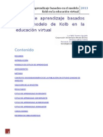 Estilos de Aprendizaje Basados en El Modelo Kold en La Educación Virtual