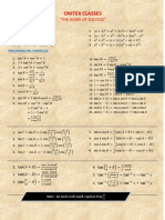 HSC Trigonometric Formulae