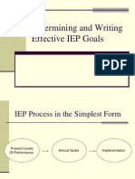 Determining and Writing Effective IEP Goals