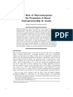 The Role of Microenterprises in The Promotion of Rural Entrepreneurship in Assam