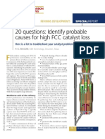 20 Questions Identify Probable Causes For High FCC Catalyst Loss