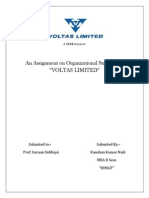 An Assignment On Organizational Structure of VOLTAS