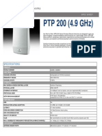 Cambium Networks PTP 200 (4.9 GHZ) Specification