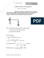 MP3002/MP4012 Mechanics of Deformable Solids Tutorial 1 - Free Vibration 2009/10 Semester 2