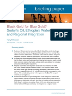 Black Gold For Blue Gold? Sudan's Oil, Ethiopia's Water and Regional Integration