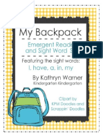 My Backpack Emergent Reader and Sight Word Set