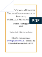 Heidegger, Martin - Carta Prologo Al Libro de William Richardson