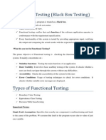 Functional Testing (Black Box Testing)