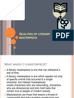 Qualities of Literary Masterpiece