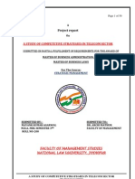 Study of Competetive Strategies in Telecom Sector