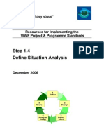 Step 1.4 Define Situation Analysis: Resources For Implementing The WWF Project & Programme Standards