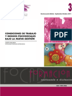 Condiciones de Trabajo y Riesgos Psicosociales Bajo La Nueva Gestión PDF