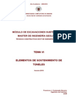 Tema 6. Elementos Sostenimiento Túneles