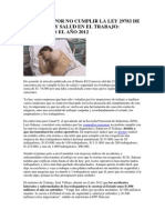 Sanciones Por No Cumplir La Ley 29783 de Seguridad y Salud en El Trabajo