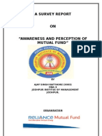 Awareness N Perception of Reliance Mutual Fund by Ajay Rathore