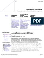 Measuring Protein Concentration Using Absorbance at 280 NM PDF