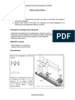 Optica Geometrica Banco Optico y Lentes