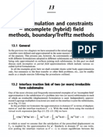 Mixed Formulation and Constraints Incomplete Field Methods, Boundary/trefftz Methods