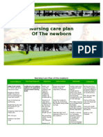 Nursing Care Plan of The Newborn