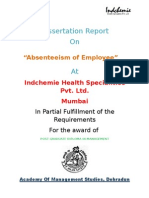 Project Absenteeism of Employees