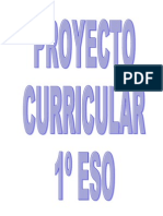 Proyecto Curricular 1º Eso