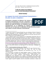 Le Rôle Des Acteurs Non Étatiques Dans Le Respect Du Droit International Humanitaire