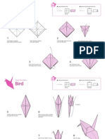 Origami Bird Folding Instruction