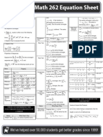 Intermediate Calculus Study Sheet (MATH 262)