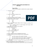 General and Specific Competencies in Mathematics Iii (Geometry)