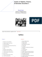 Mathematics of Options, Futures and Derivatives Securities