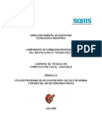 Módulo IV Utilizar Programa de Aplicacion para Calculo de Nomina