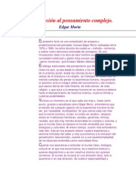 Edgar Morin, Introduccion Al Pensamiento Complejo PDF