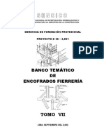 Banco Temático de Encofrados Fierrería - Tomo Vii