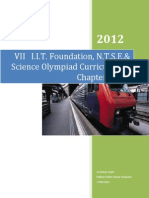 Class VII I.I.T.foundation, N.T.S.E.& Science Olympiad Curriculum & Chapter Notes