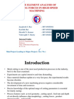 Finite Element Analysis of Cutting Forces in High Speed Machining