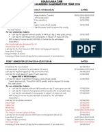 Academic Calendar 2014 2