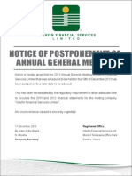 INTER Notice of Postponement of Annual General