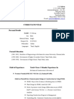 Curriculum Vitae Personal Details: C.J. Selvan