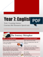 Year 7: English: Term 1 Learning Journey: Convince Me! Persuasive Speech Unit