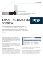 Exporting Data From TOPdesk