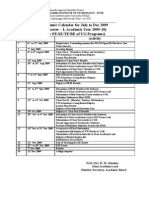 Academic Calendar 2009-10