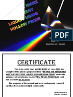 Refractive Index of Different Liquids Using Hollow Prism