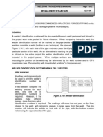 Weld Identification: Welding Procedures Manual