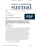 Ductwork Leakage & Leak Testing Journal